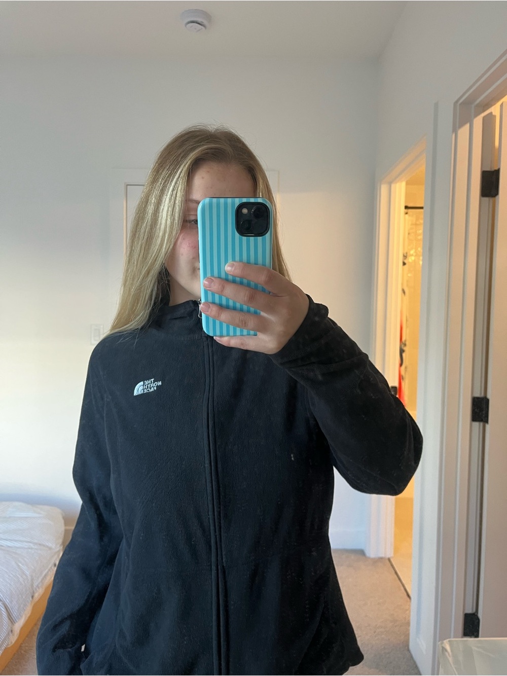 The North Face Black Zip-Up Fleece Hoodie